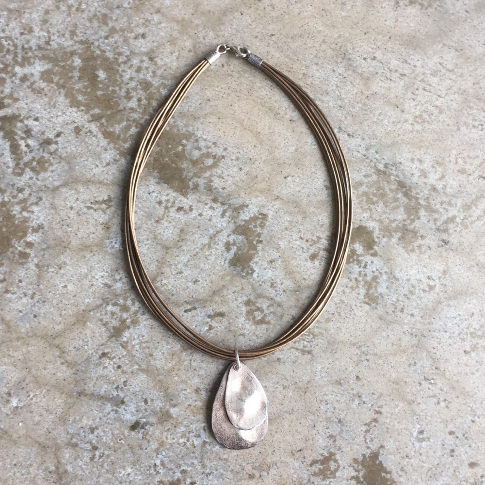 Silpada leather strap necklace with original box